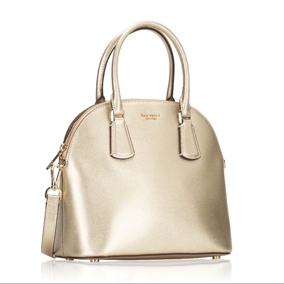 Kate Spade Sylvia Large Dome Satchel in Pale Gold - Picture 2 of 12